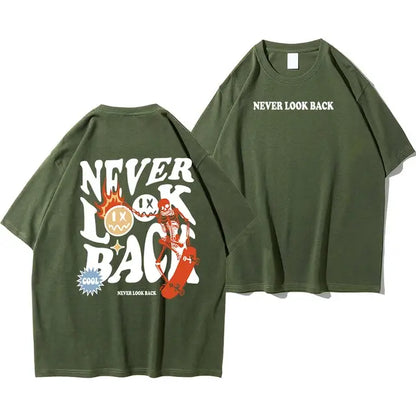 Never Look Back Mens Graphic Tee