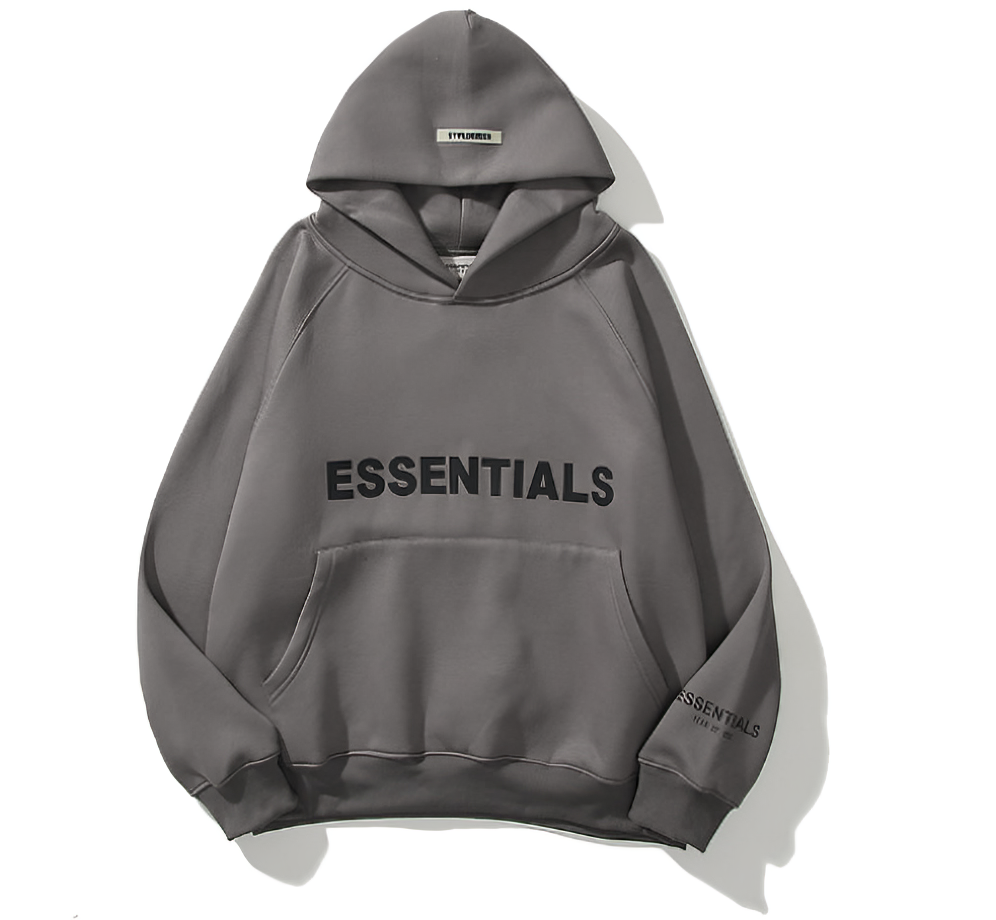 essentials fear of god hoodie gray